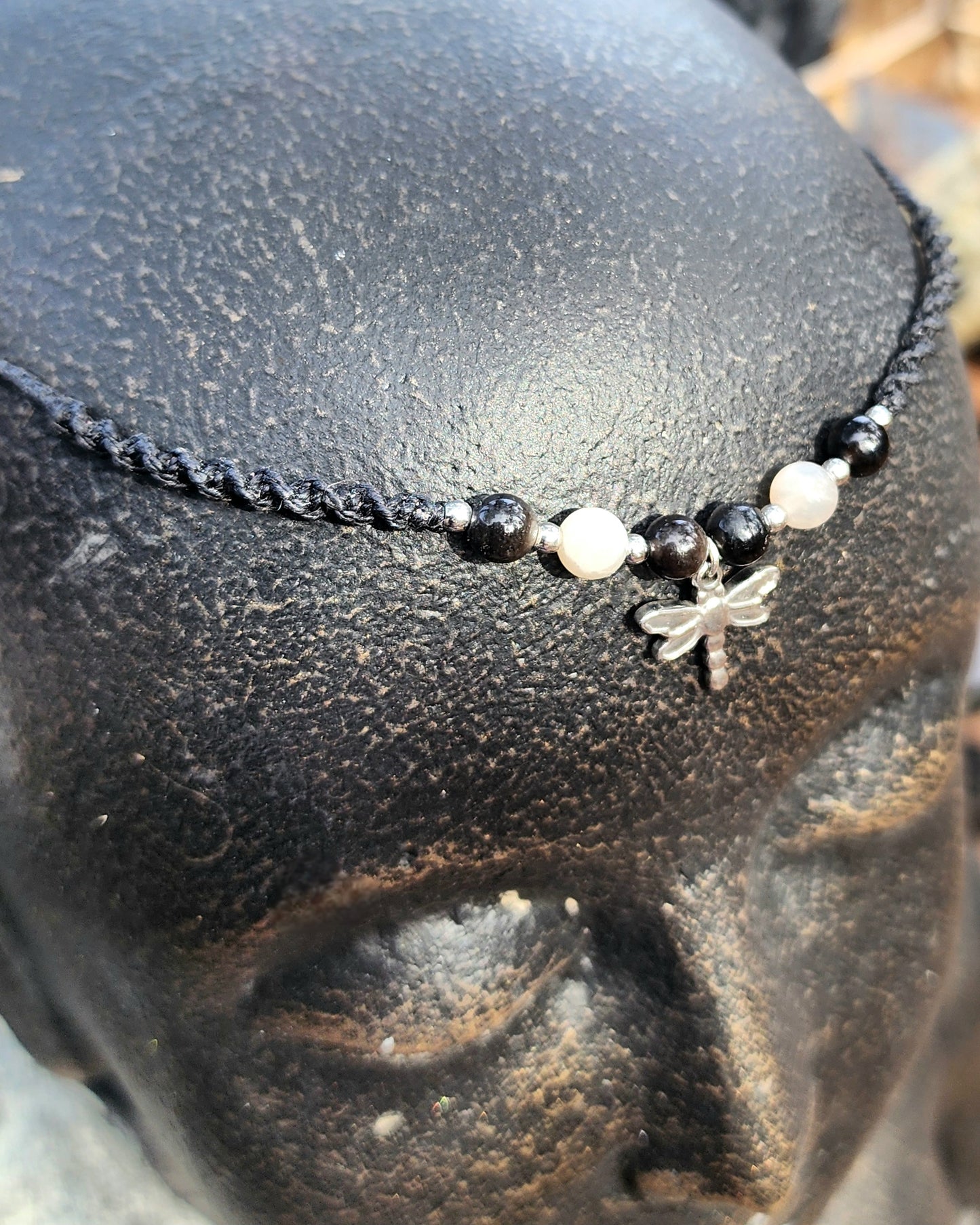 Dragonfly Macrame Choker or Fairy Crown