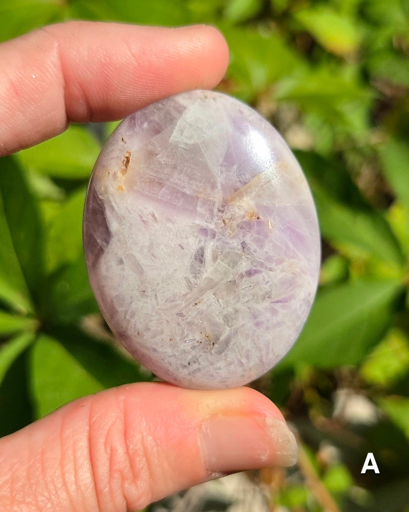 Chevron aka Dream Amethyst Palm Stones
