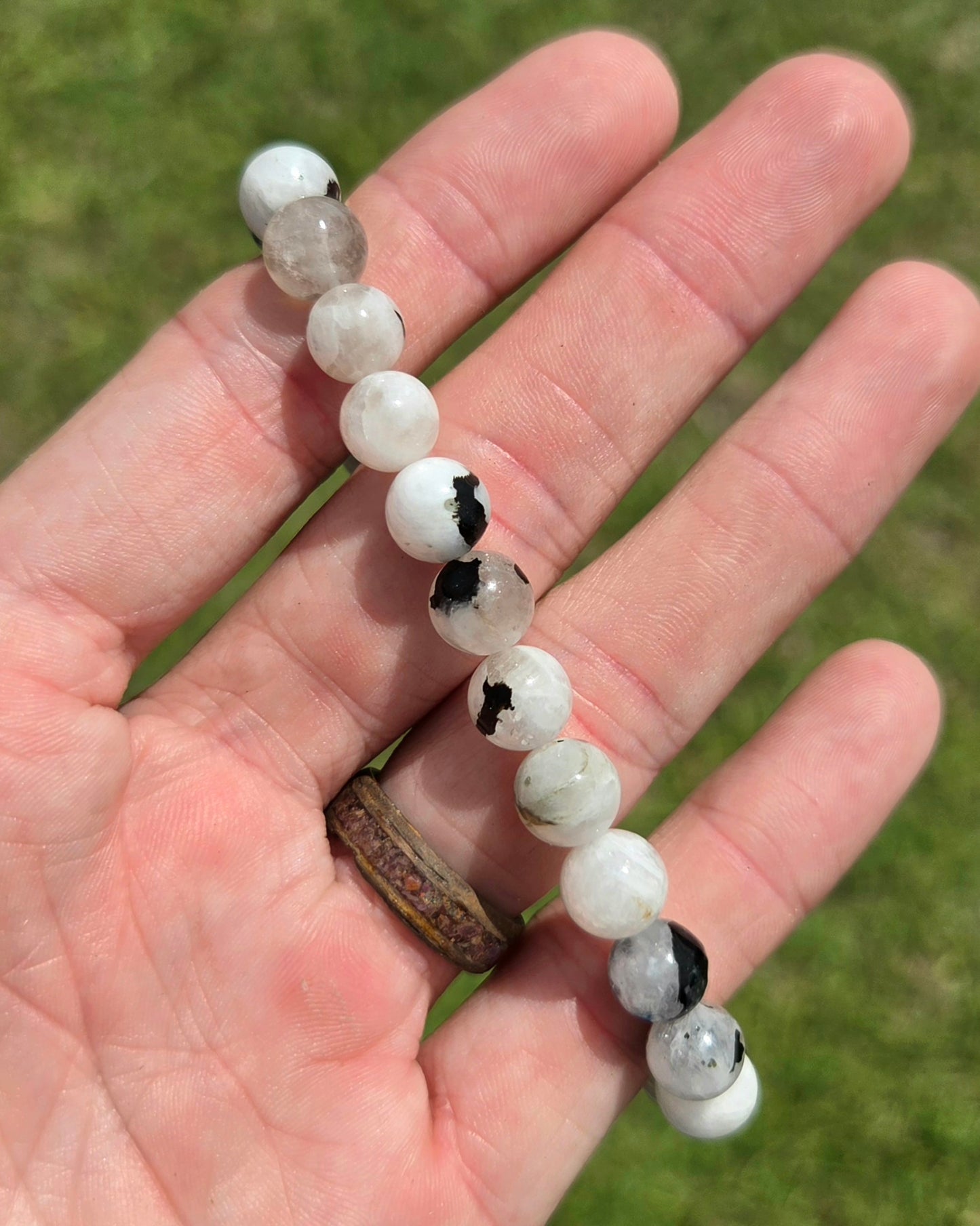 Rainbow Moonstone Stretchy Bracelet