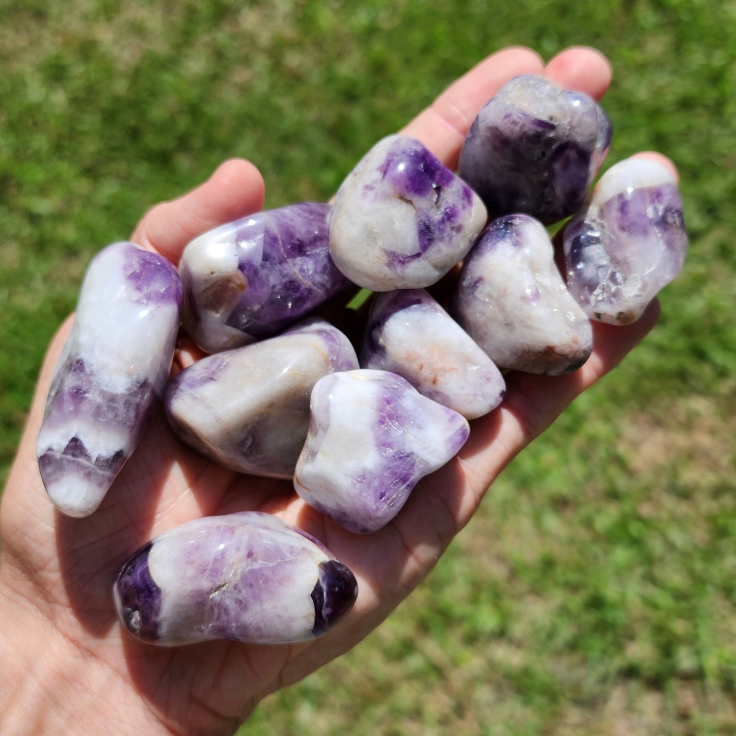 Dream Amethyst Tumble (Chevron Amethyst)