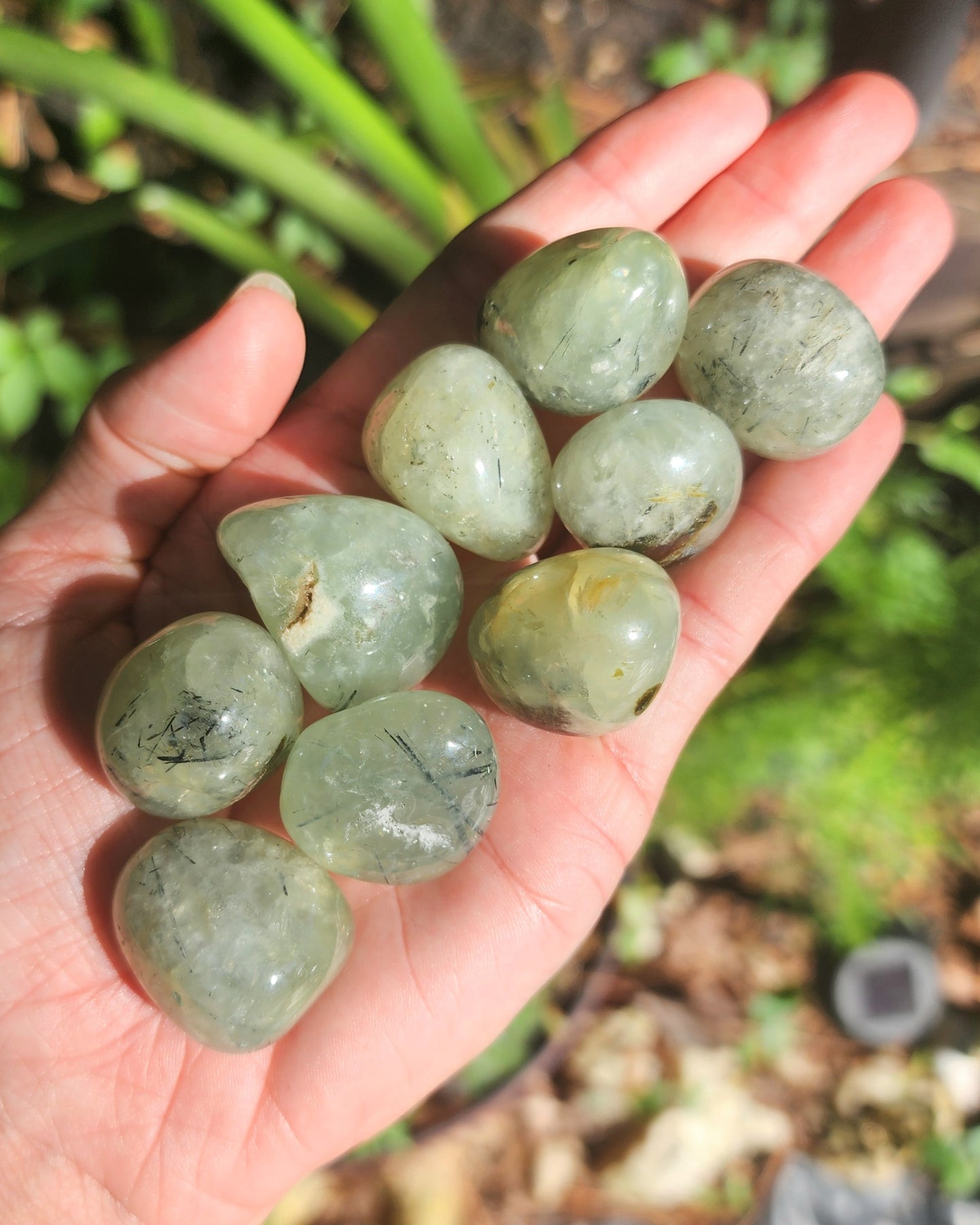 Prehnite with Epidote Tumble