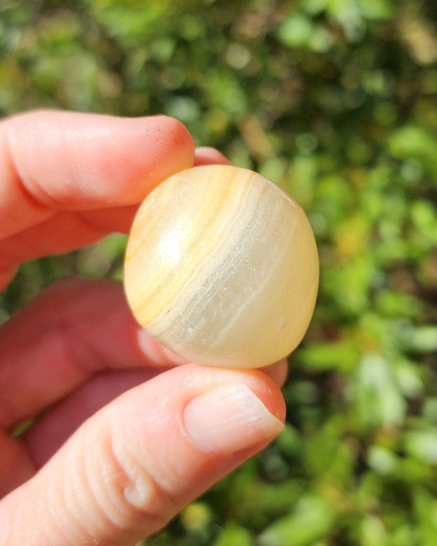 Green Banded Calcite Tumble