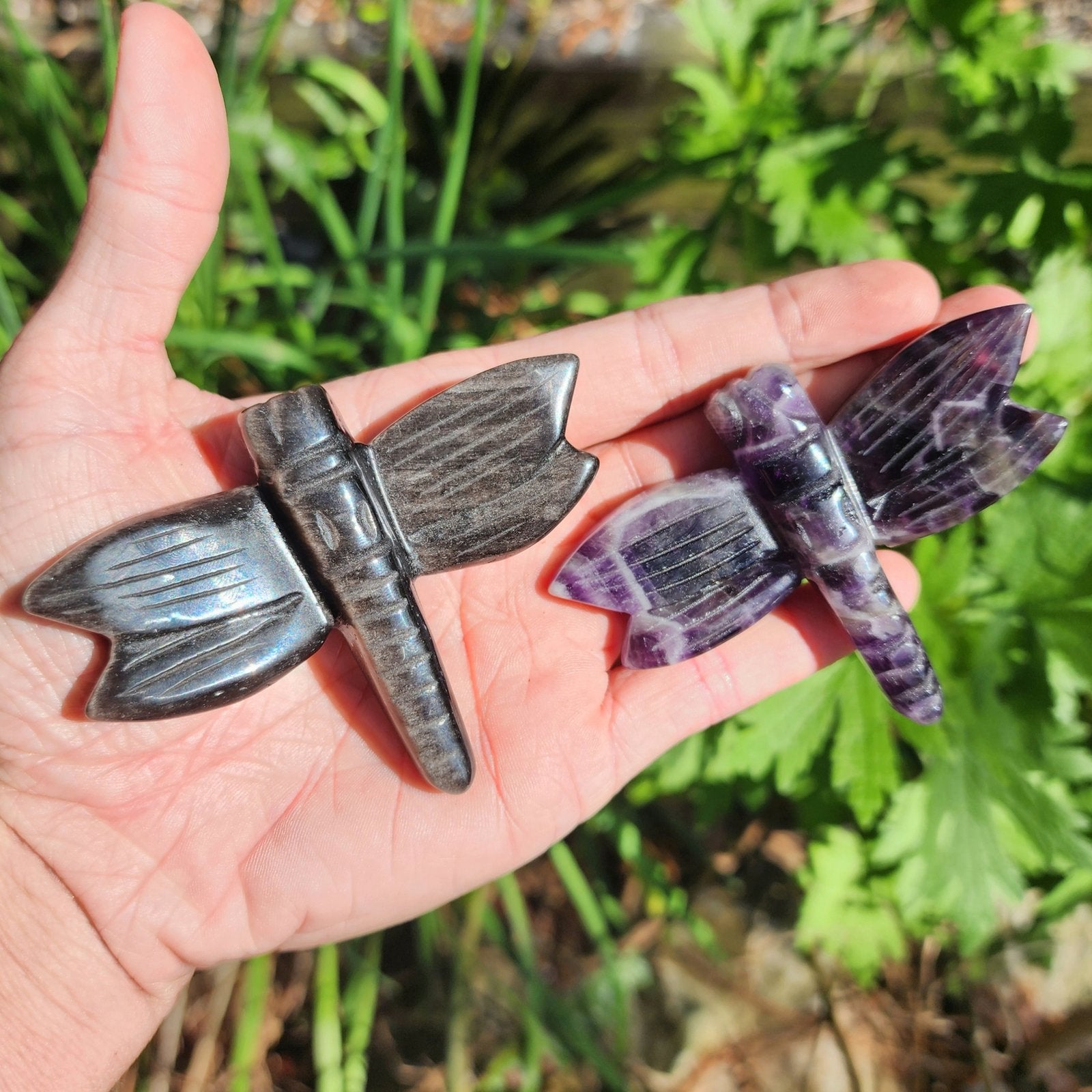 Dragonfly (Amethyst or Silver Sheen Obsidian)