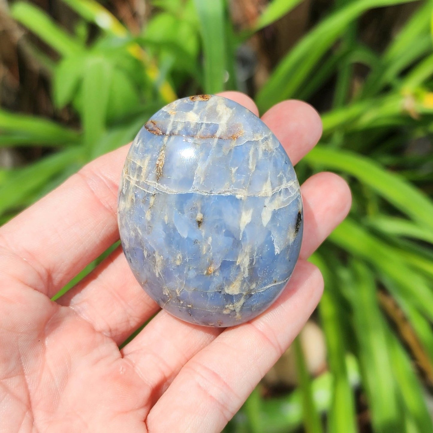 Blue Opal Palm Stone