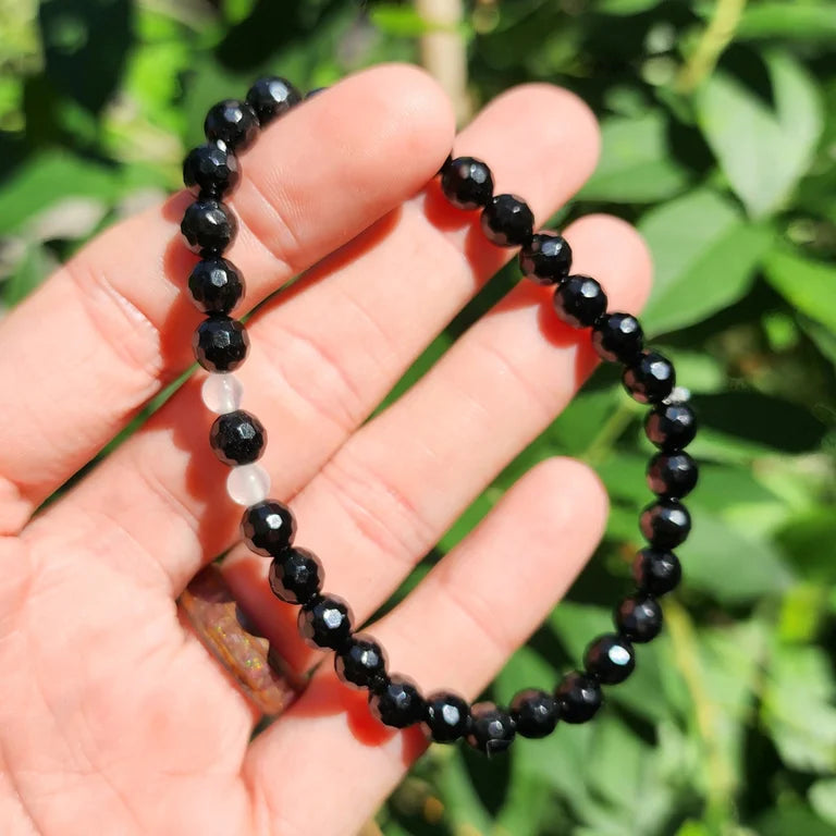 Faceted Black Tourmaline Bracelet