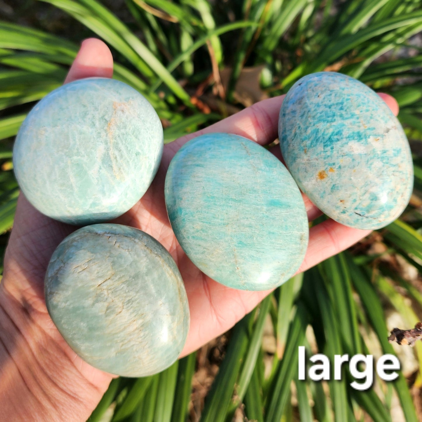 Amazonite Palm Stones