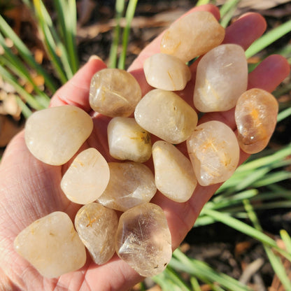 Golden Rutilated Quartz Tumble