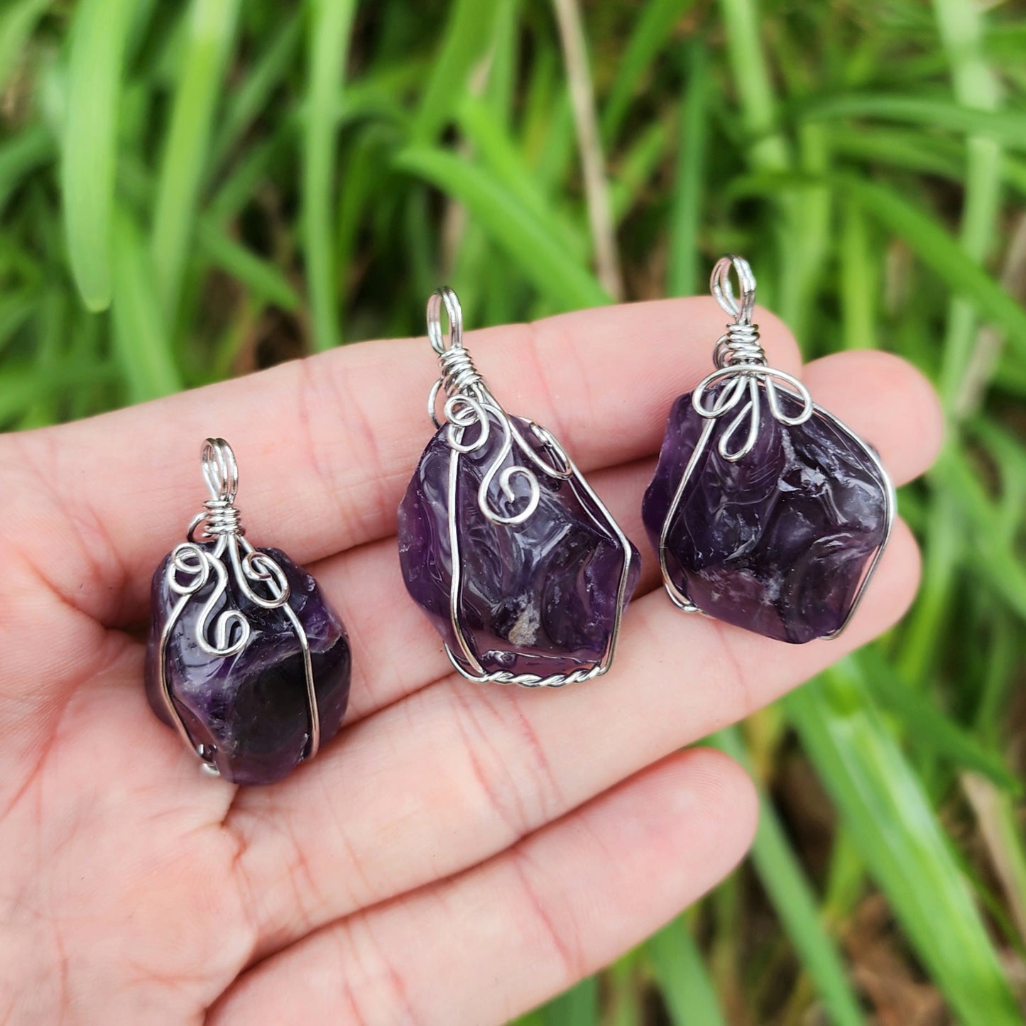 Amethyst Wire Wrapped Pendant