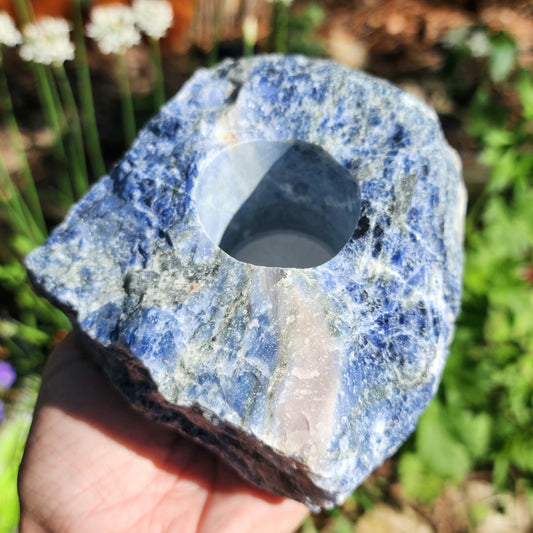 Sodalite Tealight Candle Holder