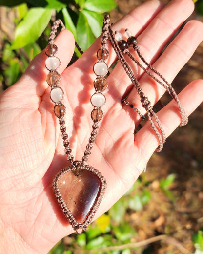 Smoky Quartz Macrame Necklace