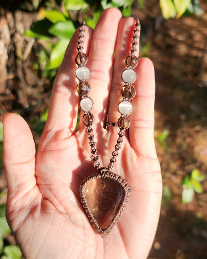 Smoky Quartz Macrame Necklace