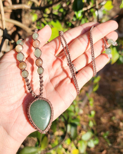 Green Aventurine Macrame Necklace