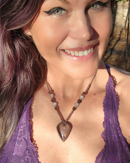 Smoky Quartz Macrame Necklace