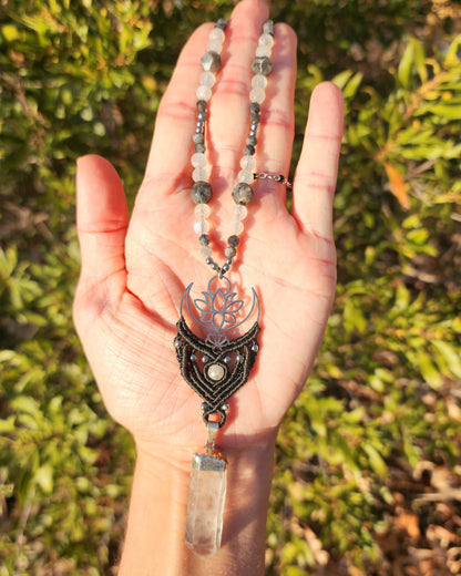 Dark Feminine Energy Macrame Necklace