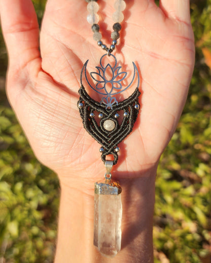 Dark Feminine Energy Macrame Necklace