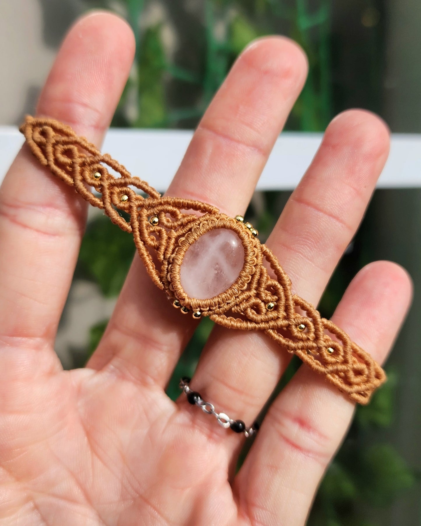Rose Quartz Macrame Bracelet