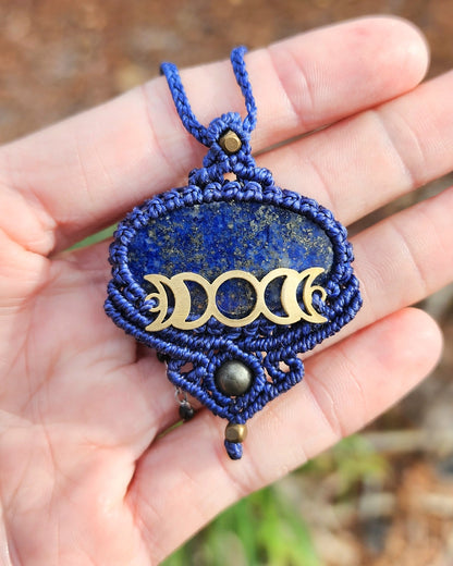 Lapis Lazuli Macrame Necklace