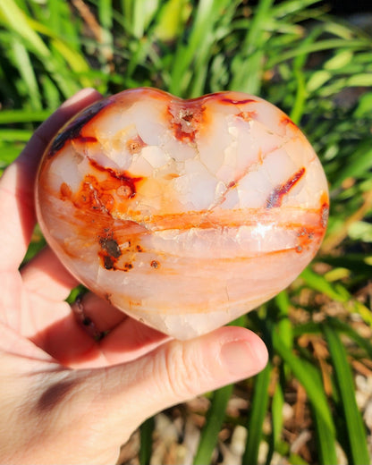 Carnelian Agate Heart