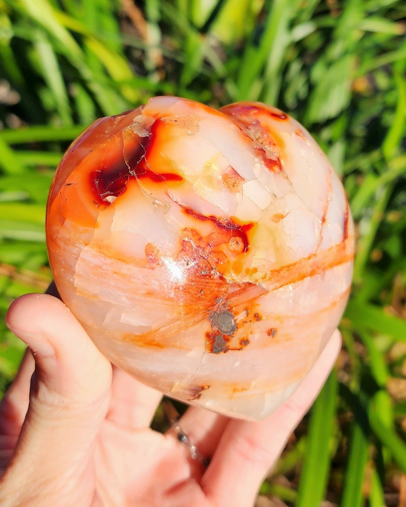 Carnelian Agate Heart