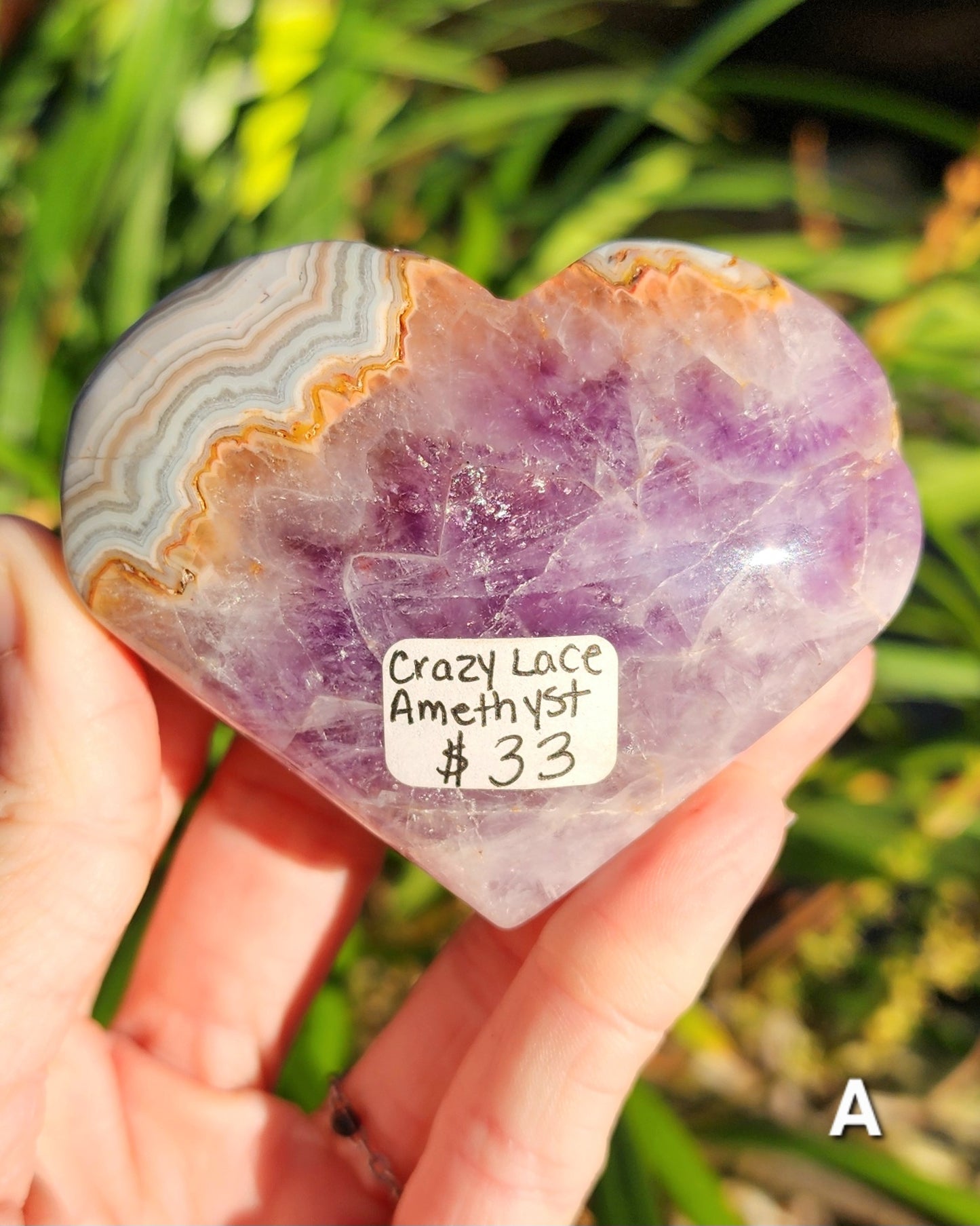 Crazy Lace Amethyst Hearts