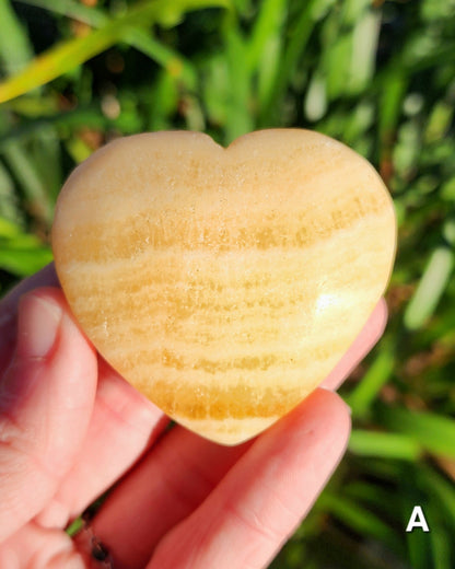 Orange Calcite Hearts
