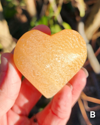 Orange Calcite Hearts