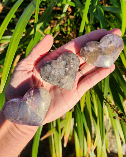 Gemmy Lepidolite Hearts