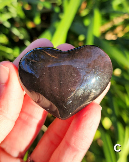 Rainbow Obsidian Hearts