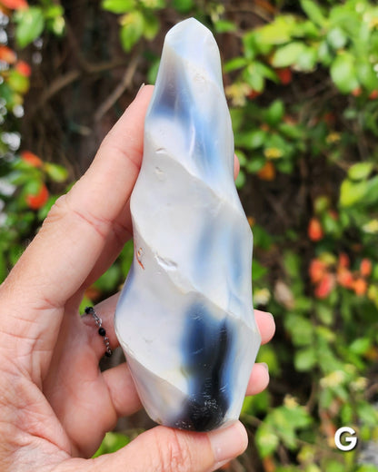 Orca Agate Flames