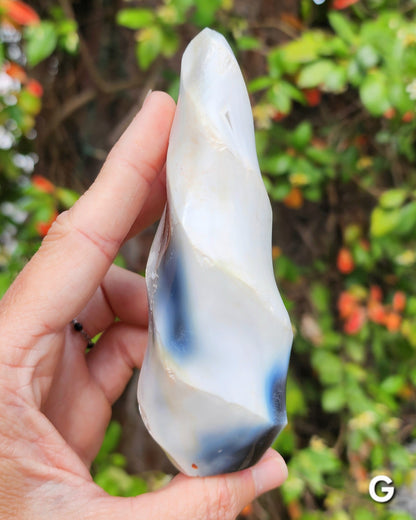 Orca Agate Flames