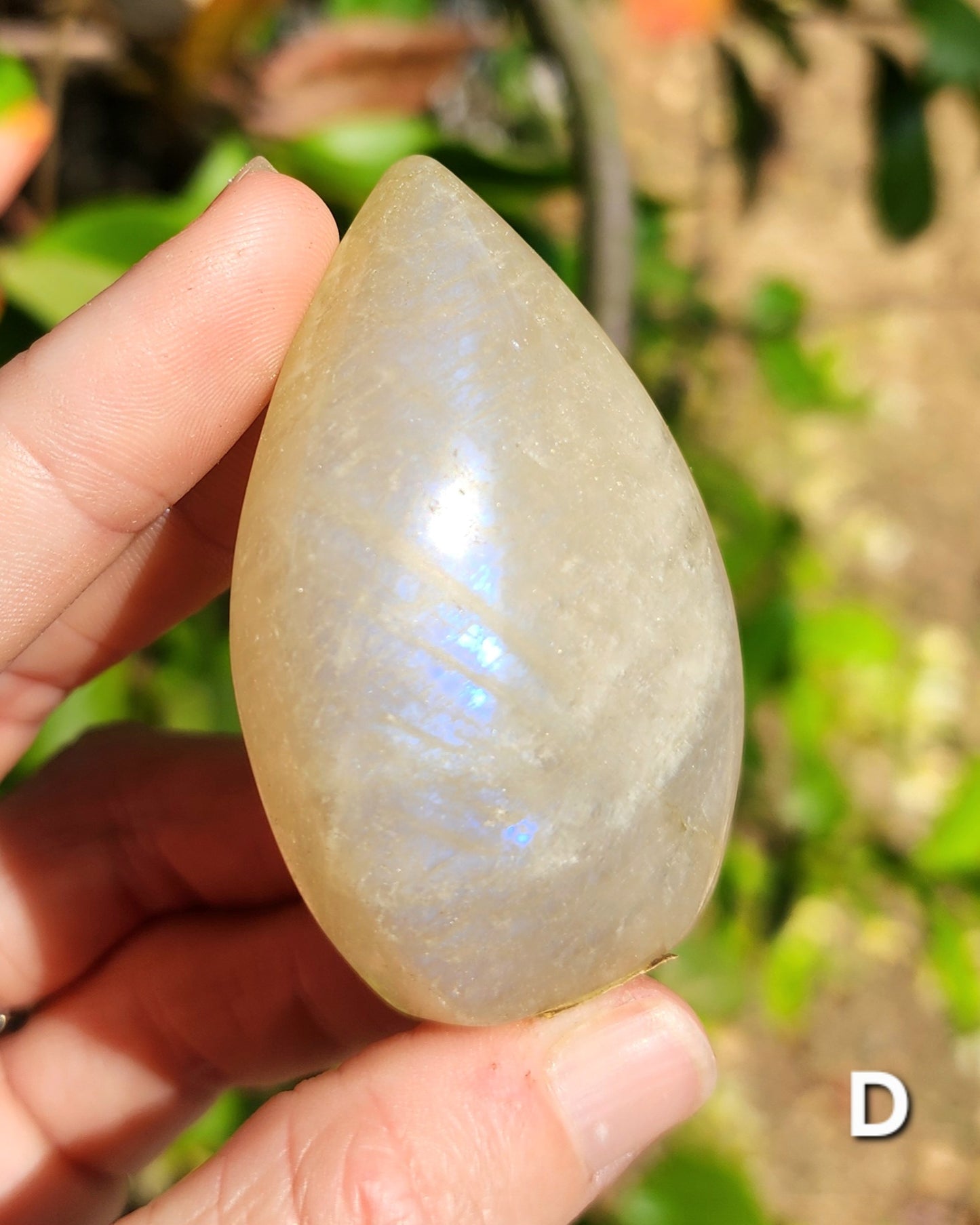 Rainbow Moonstone Arrow Shaped Flames