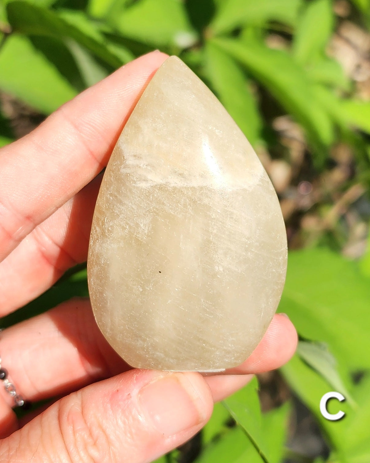 Rainbow Moonstone Arrow Shaped Flames