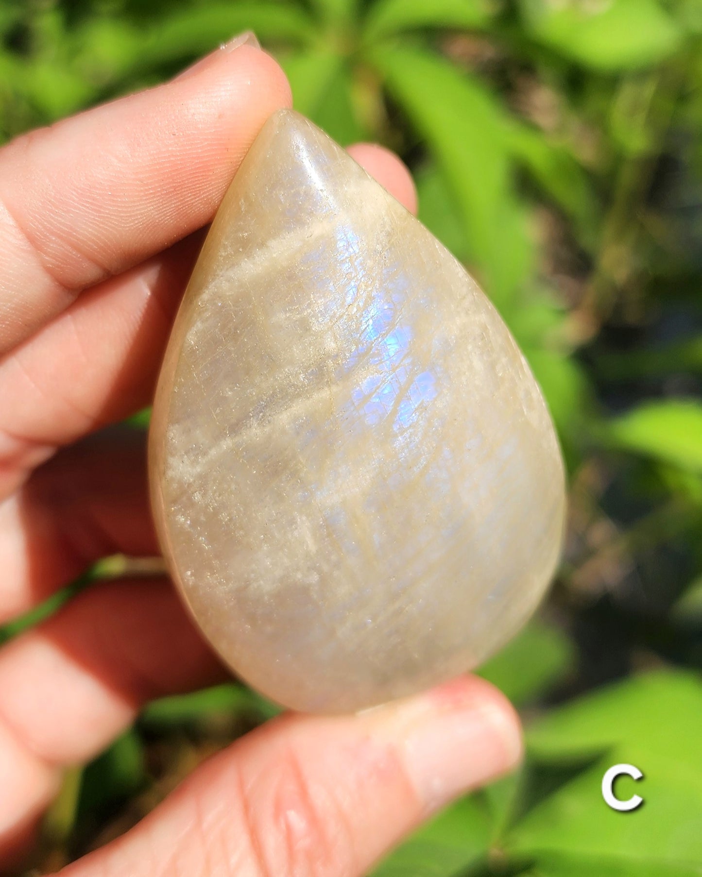 Rainbow Moonstone Arrow Shaped Flames