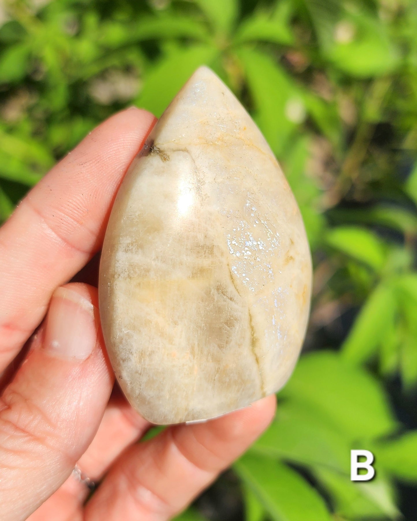 Rainbow Moonstone Arrow Shaped Flames
