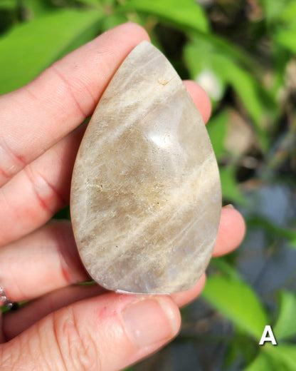 Rainbow Moonstone Arrow Shaped Flames