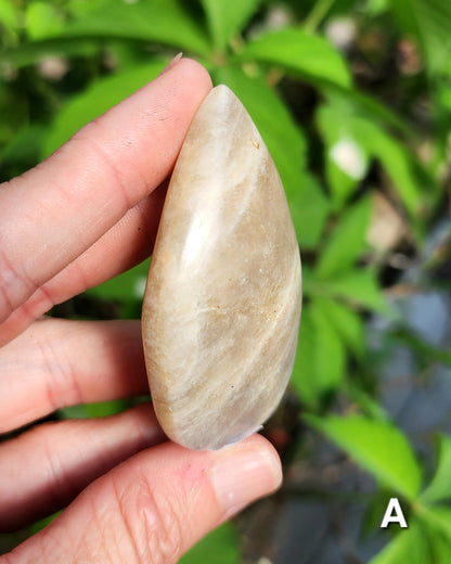 Rainbow Moonstone Arrow Shaped Flames