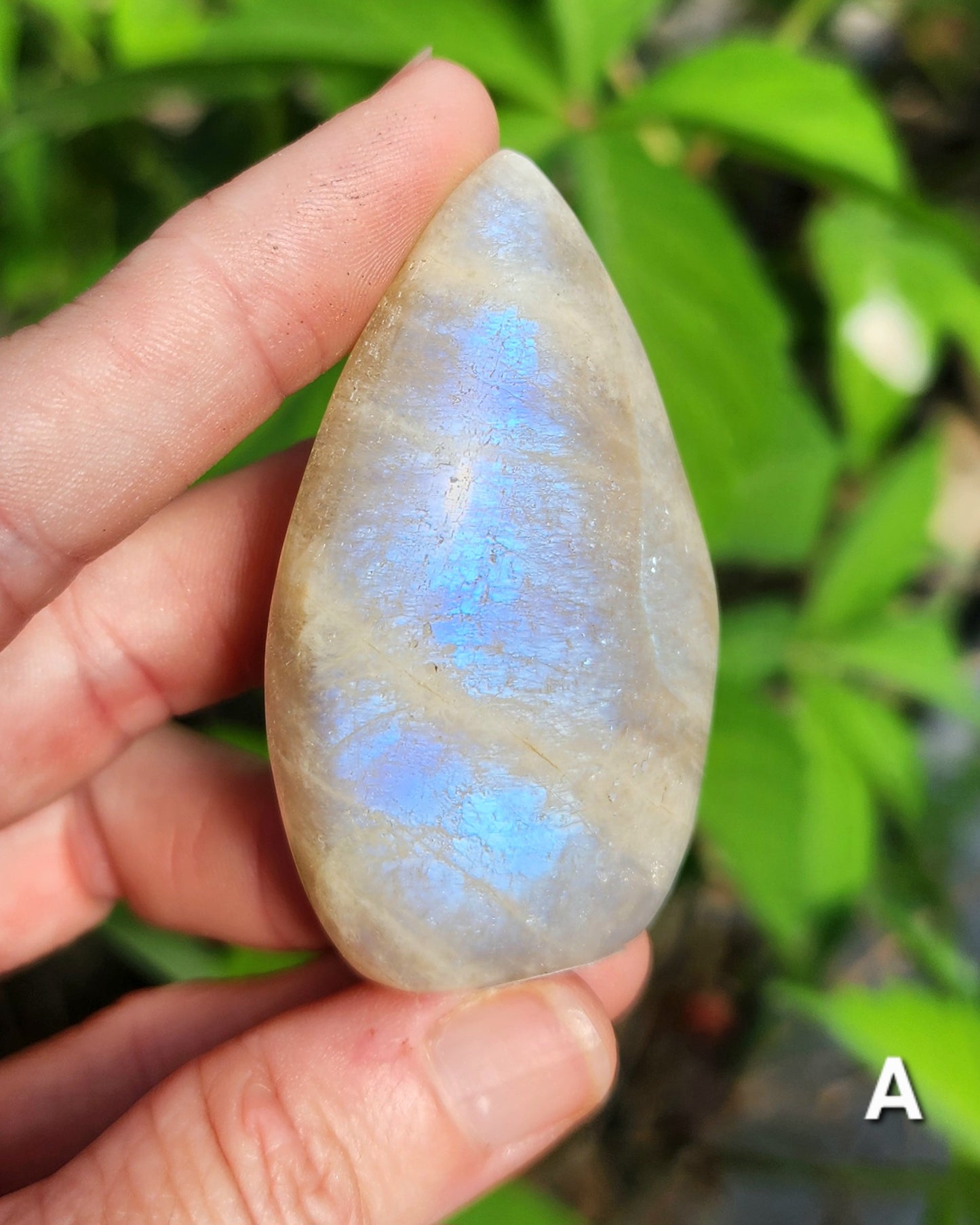 Rainbow Moonstone Arrow Shaped Flames