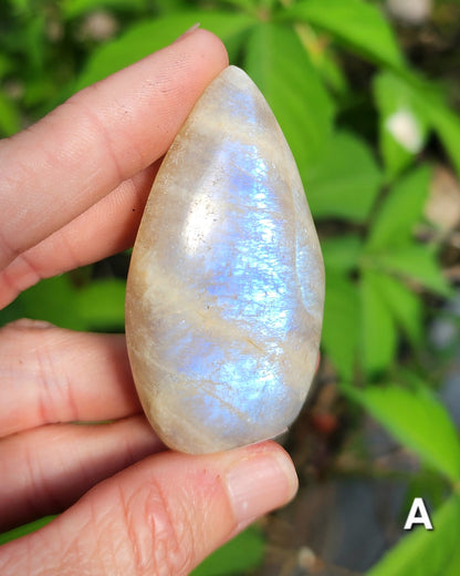 Rainbow Moonstone Arrow Shaped Flames