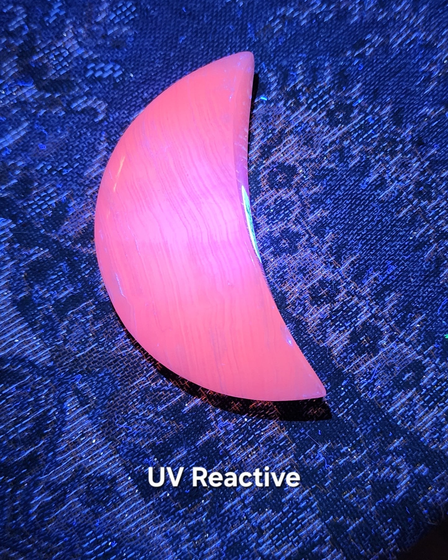 Pink Mangano Calcite Moon UV Reative