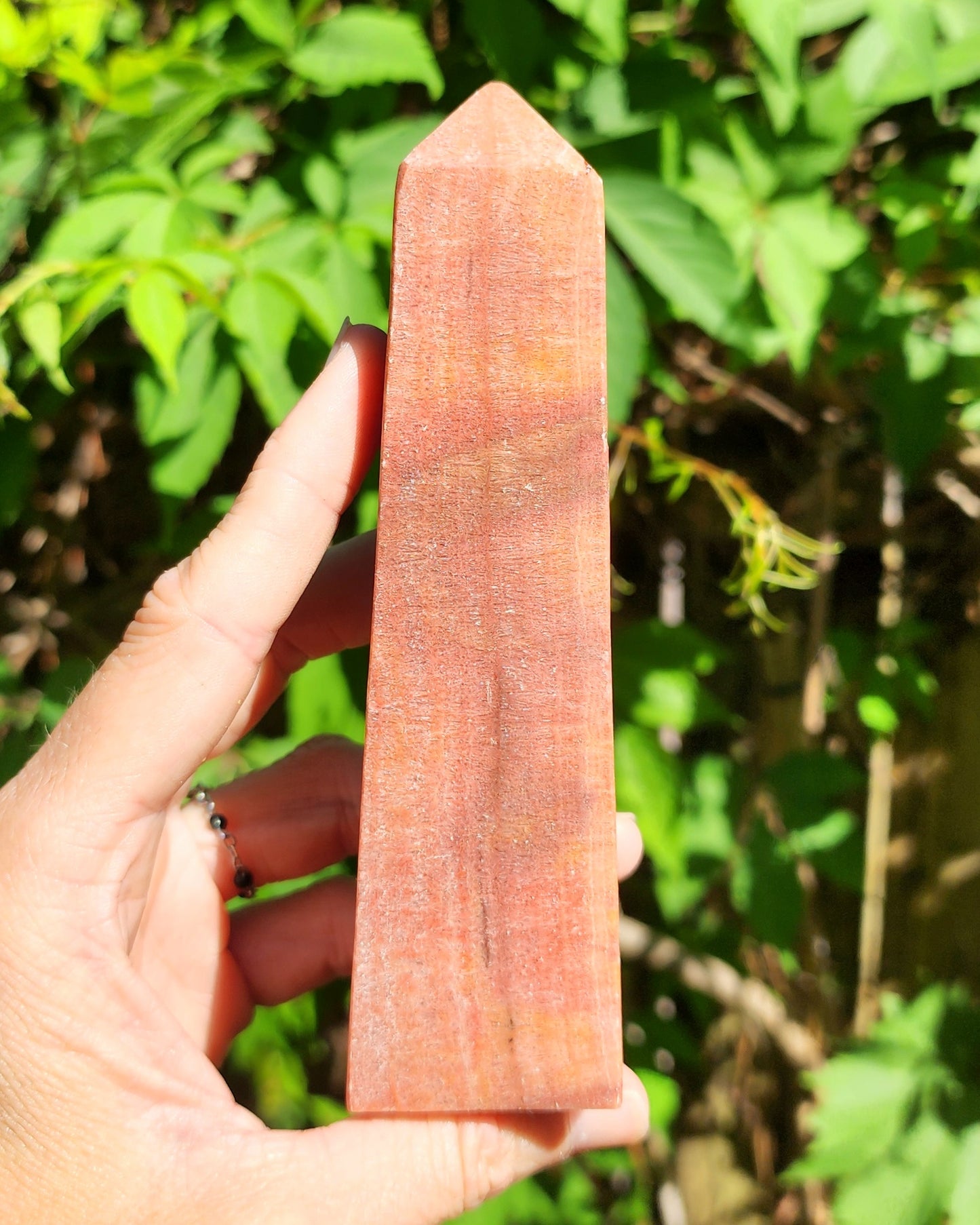 Red Calcite Obelisk