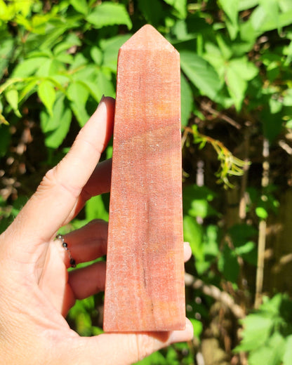 Red Calcite Obelisk