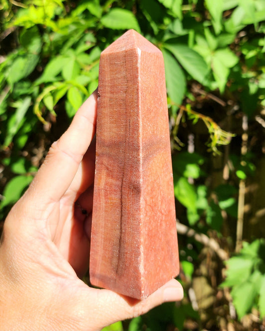 Red Calcite Obelisk