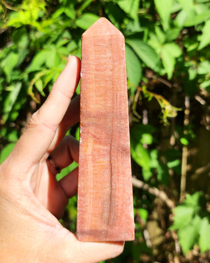 Red Calcite Obelisk