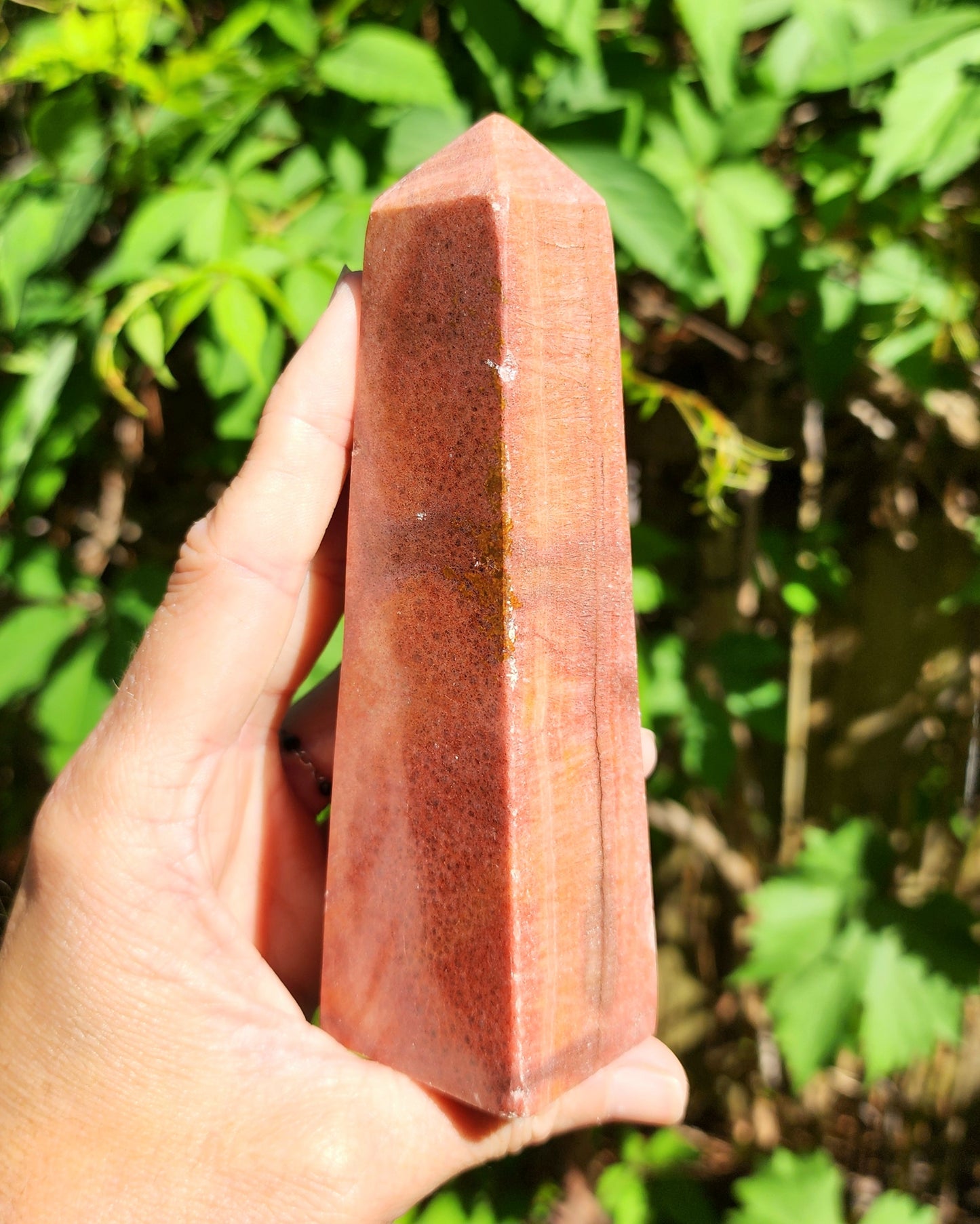 Red Calcite Obelisk