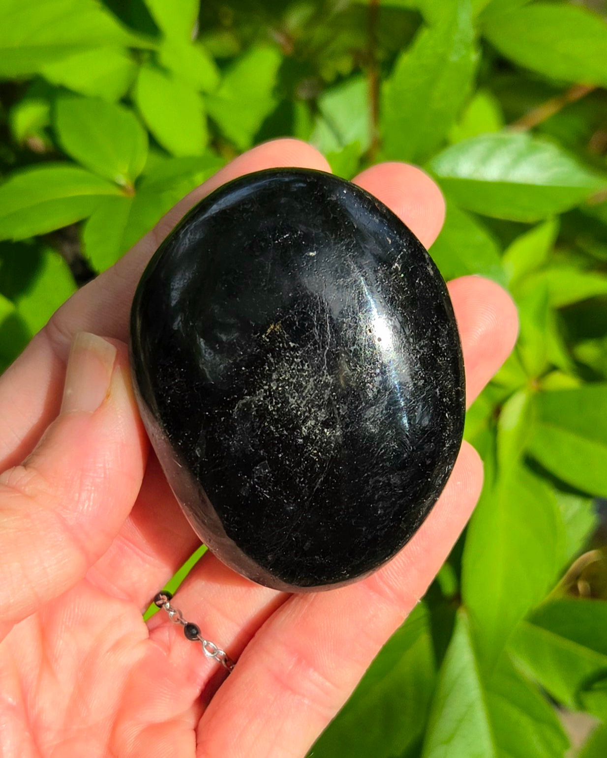Black Tourmaline Palm Stone