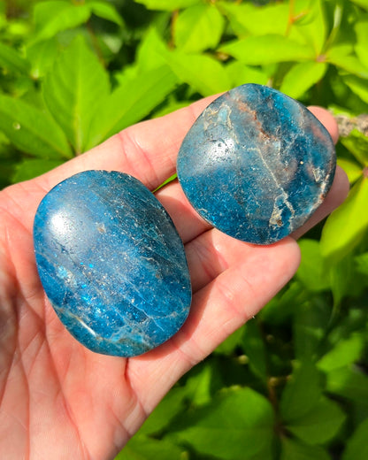 Blue Apatite Palm Stone