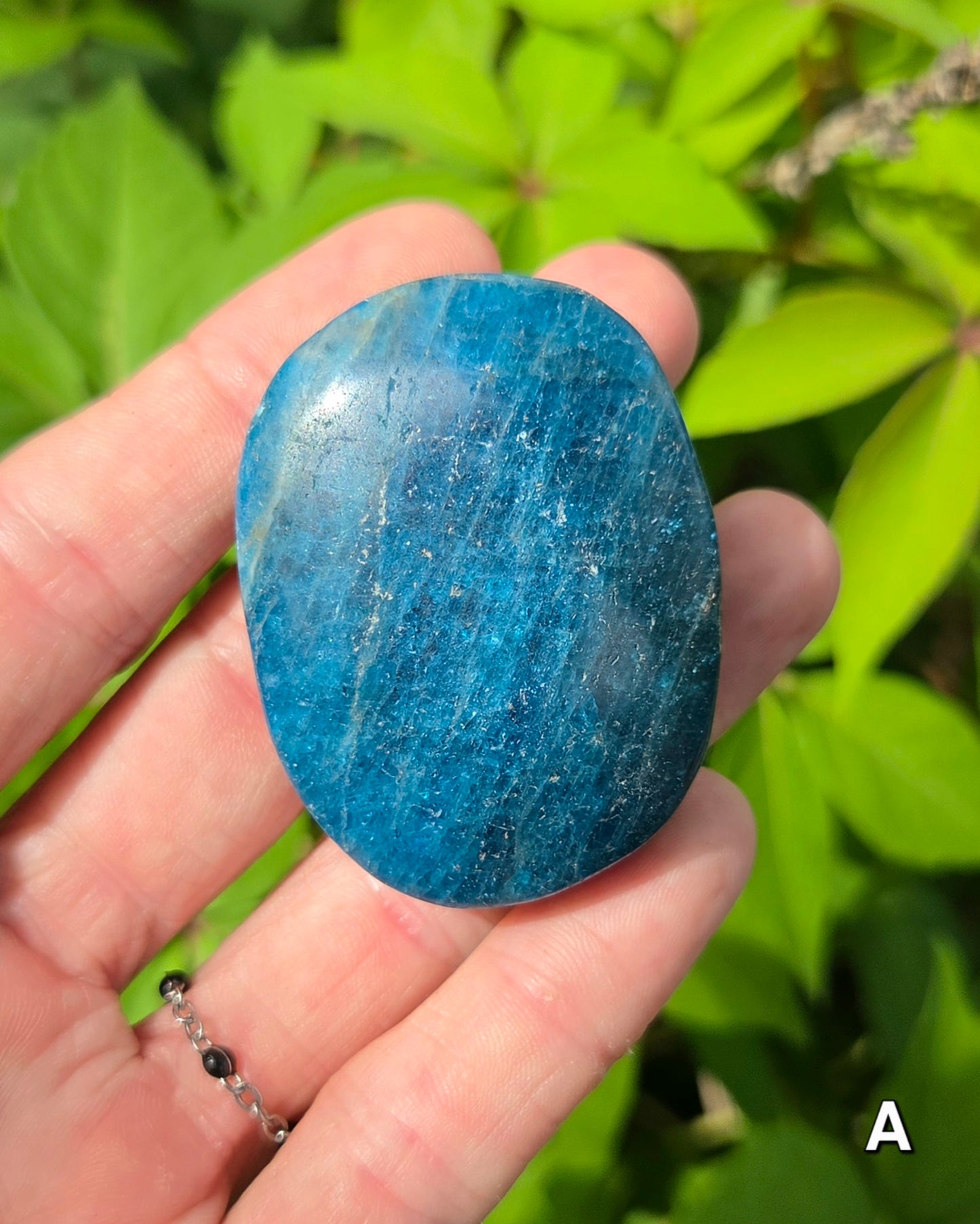 Blue Apatite Palm Stone