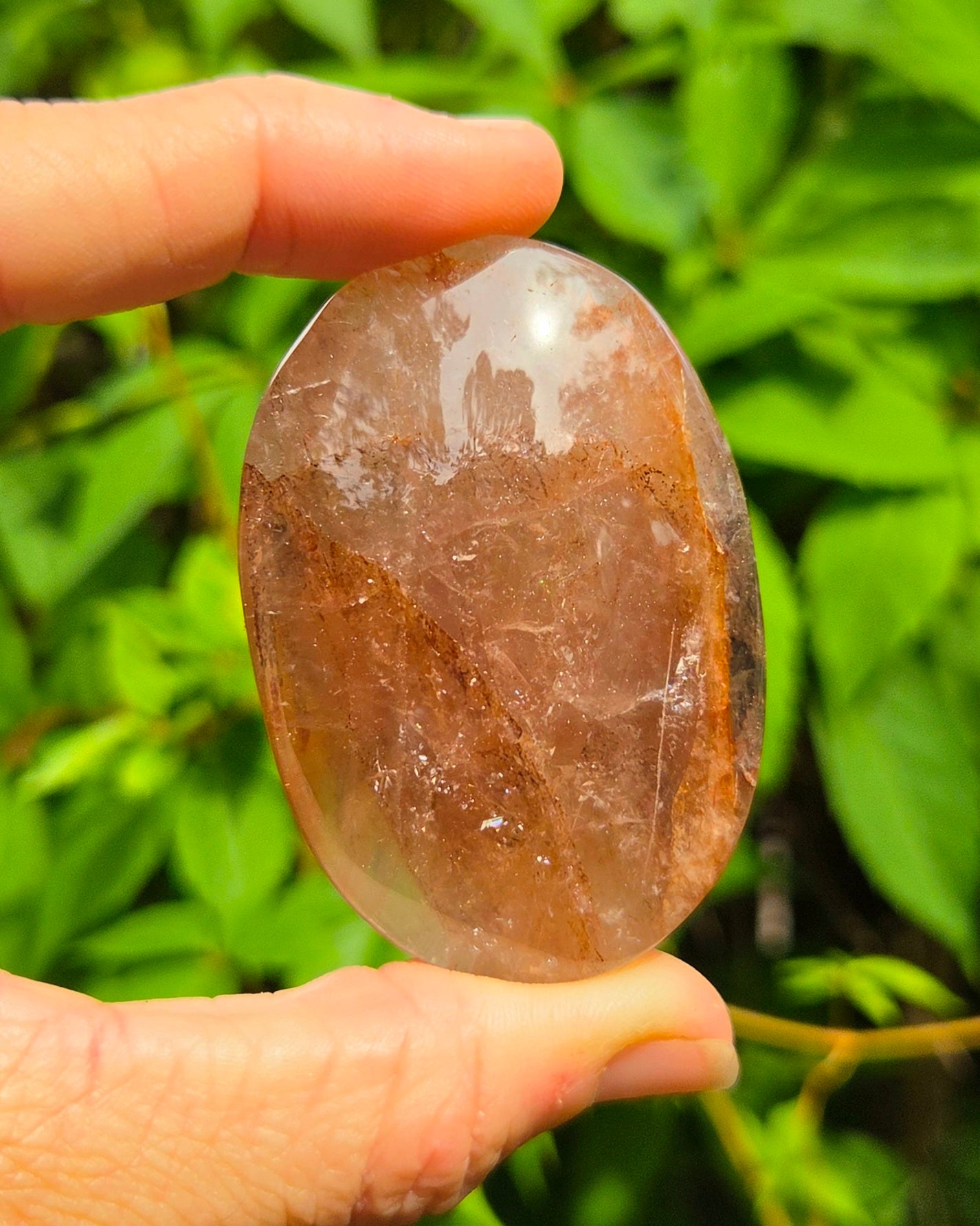 Fire Quartz Palm Stone