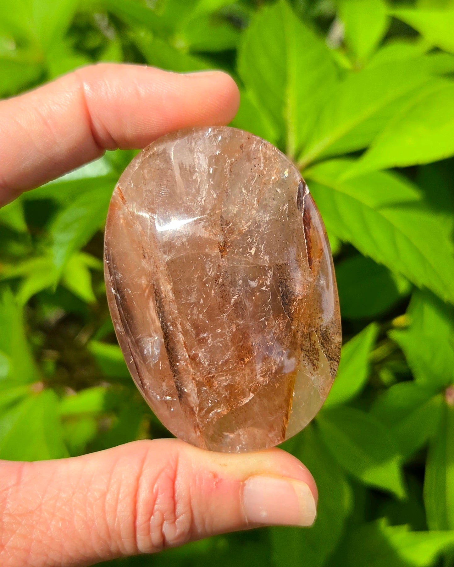 Fire Quartz Palm Stone