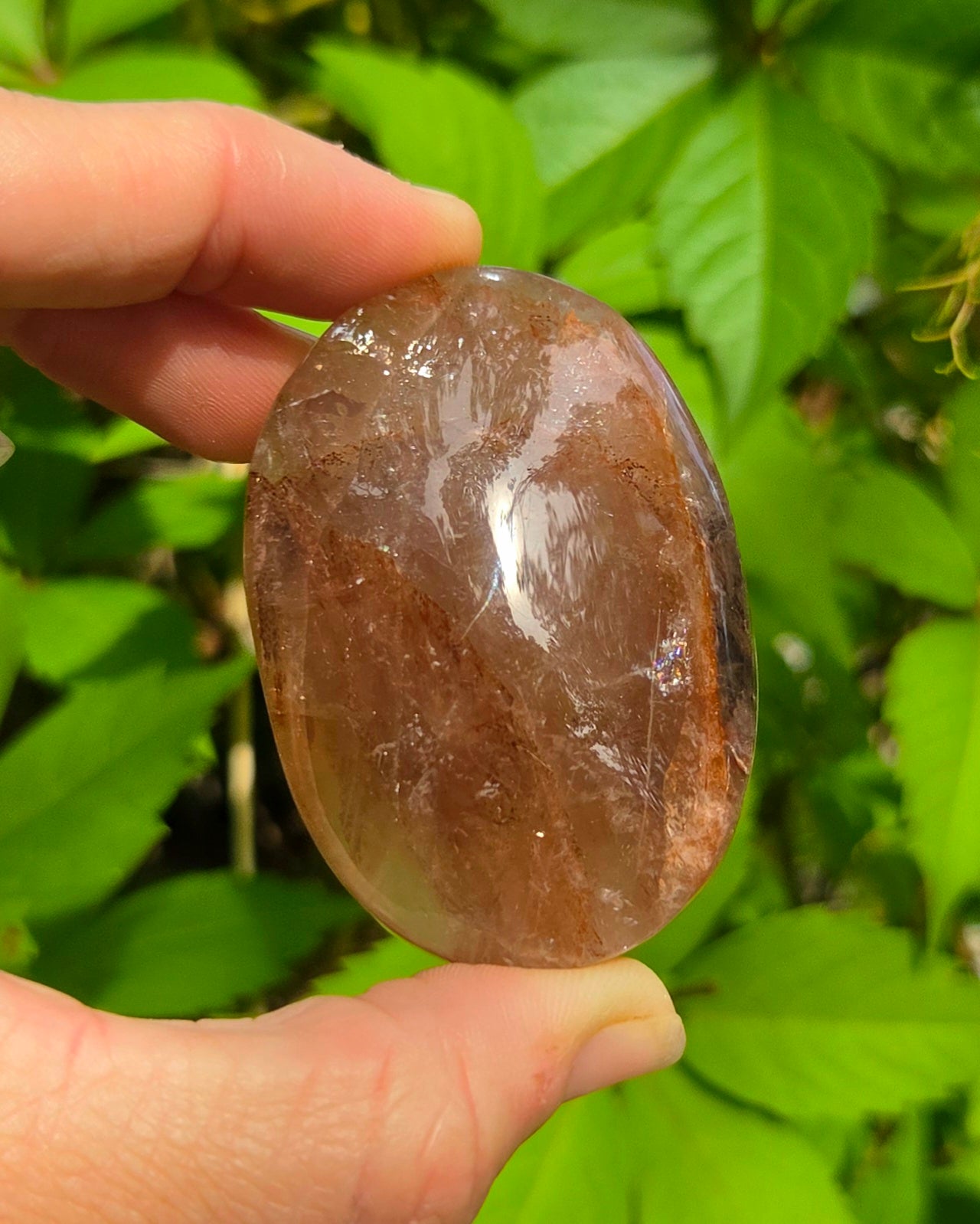 Fire Quartz Palm Stone